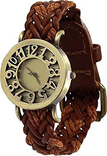 Cloud Kart Festive Seasons Special Round Dial Exclusive Collection High Quality Series Analogue Gold Dial Brown Leather Strap Casual &