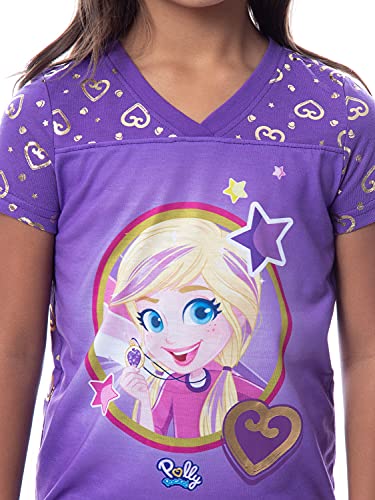 INTIMO Polly Pocket Girls' Animated Series Heart Shirt Pants Jogger Pajama Set3