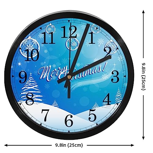 Horloge murale silencieuse pour un sommeil paisible sans tic-tac de Noël - 5