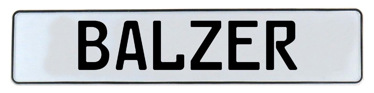 Vintage Parts 586304 Wall Art (Balzer White Stamped Aluminum Street Sign Mancave)