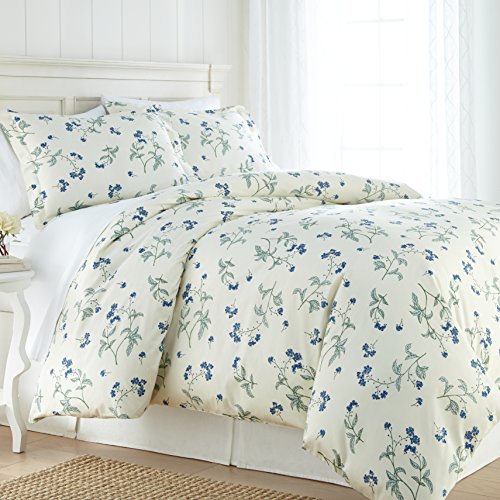 Exclusive Discount 70% Price Southshore Fine Linens - BRITEYARN - Myosotis Scorpiodes Print - 300 TC 100% Cotton Duvet Cover Set, Off-White, King / California King Greatest Product Southshore Fine Linens - BRITEYARN - Myosotis Scorpiodes Print - 300 TC 100% Cotton Duvet Cover Set, Off-White, King / California King