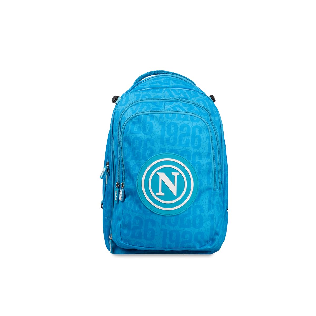 Colourbook Zaino Trolley Scuola Napoli Ufficiale 4 in 1 Con Pallone (Azzurro)