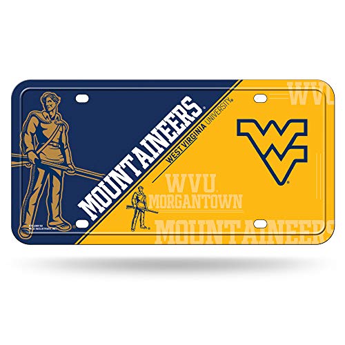 Rico Industries NCAA West Virginia Mountaineers Metal License Plate Tag