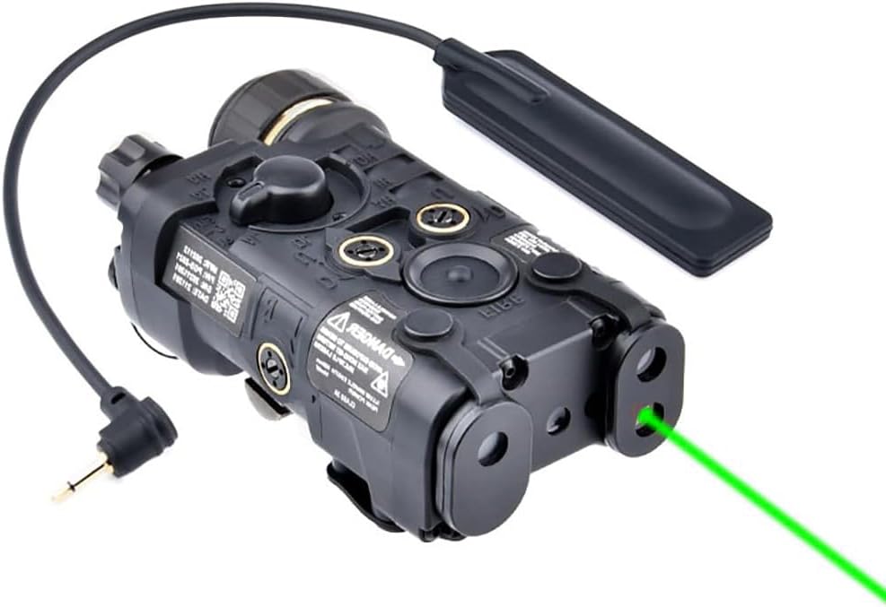 Mini Version Plastic Laser Sights?with IR Laser + Red/Green/Blue Laser Sight + Strobe/Momentary/Constant Modes Whitelight LED 150 Lumens Flashlight?with Pressure Switch?for 20mm Rail (Green Laser BK)