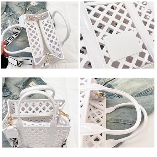Small Transparent Jelly Bags Jelly Purses Women's Crossbody Bag Clear Shoulder Bags for women PVC Handbags(Clear)3