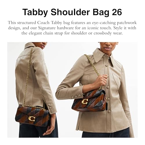 Coach Quilted Tabby Shoulder Bag 26, B4/Maple Shadow Brown2