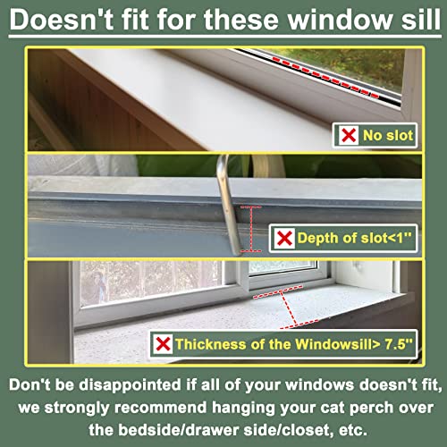 Cat Window Perch For Large Cats Indoor, Qpinkpet Cat Window Hammock, Kitty Hammock Window Bed Sturdy With 2 Replacement Covers For Year Around, Cats Seat Shelf For Window Sill Inside For Big Cat #TOP4