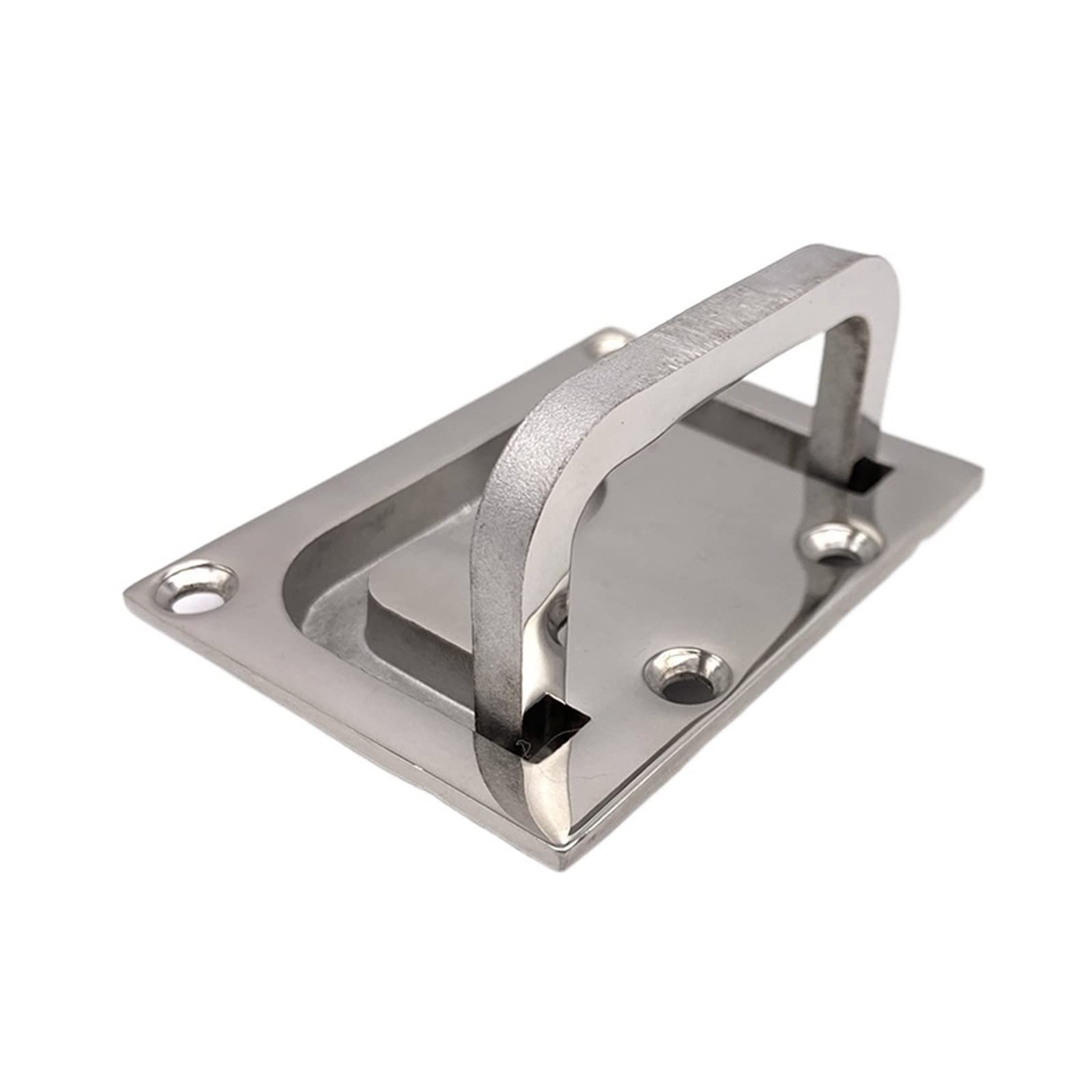 ROHCGHC recessed Foldable Handle, Stainless Steel Marine Boat Deck Hatch Flush Pull Lift Handle Lock up Door Knobs Handles for Interior Doors(96mm)