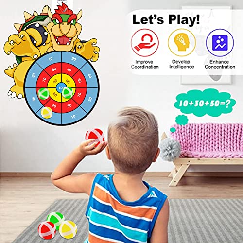 19-Large-Mario-Dart-Board-for-Kids-with-12-Sticky-Balls-Indoor-Outdoor-Multi-Player-Sport-Party-Game-Mario-Dart-Board-Toy-Gift-for-3-4-5-6-7-8-9-10-11-12-Years-Boys-Girls