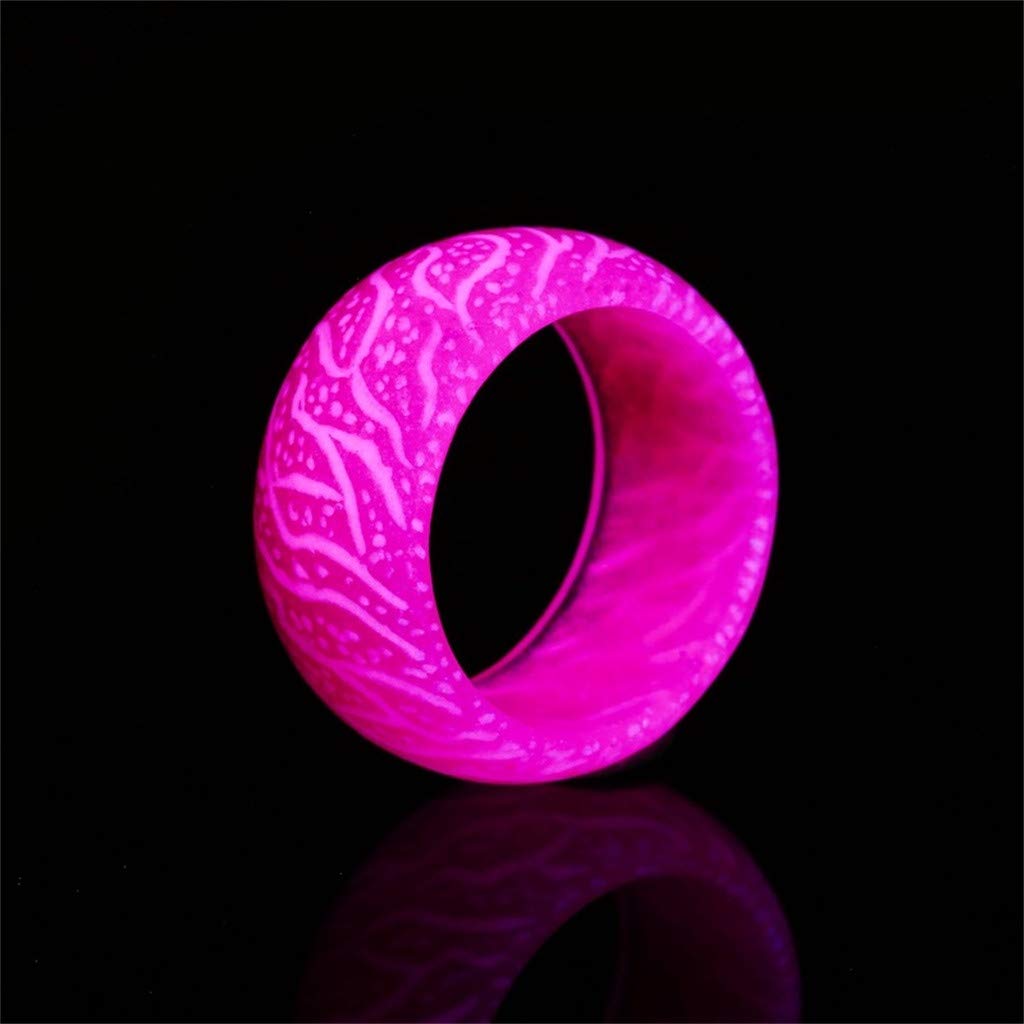 SXFSE Rings for Women, Glow Galaxy Ring Christmas Ring