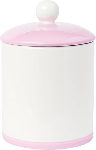 Miniatura 103 de Silver Buffalo Tarro de cerámica para aperitivos o galletas de color rosa de Hello Kitty, de Sanrio, tamaño mediano Hello Kitty Waving (cerámica)