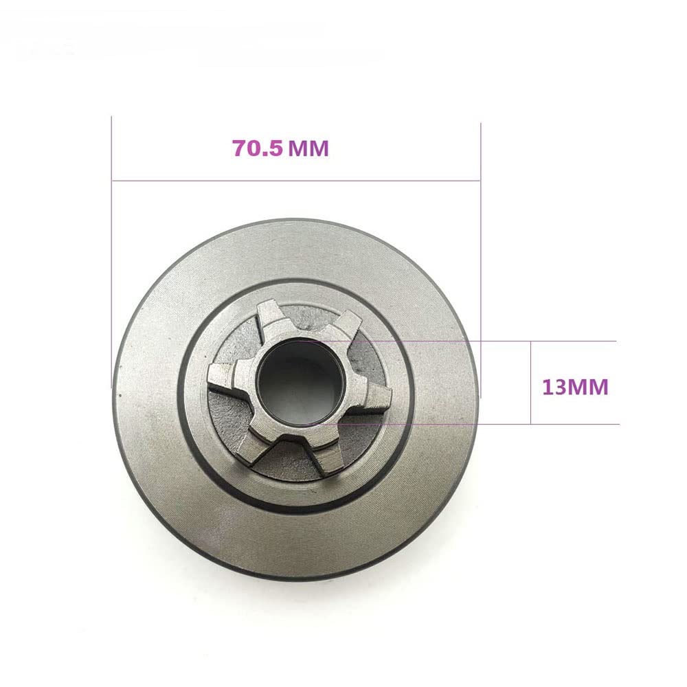 Embrague de tambor de embrague de 6 dientes de 3/8" y cojinete de agujas for motosierra G3800 3800 38cc(5 Sets)