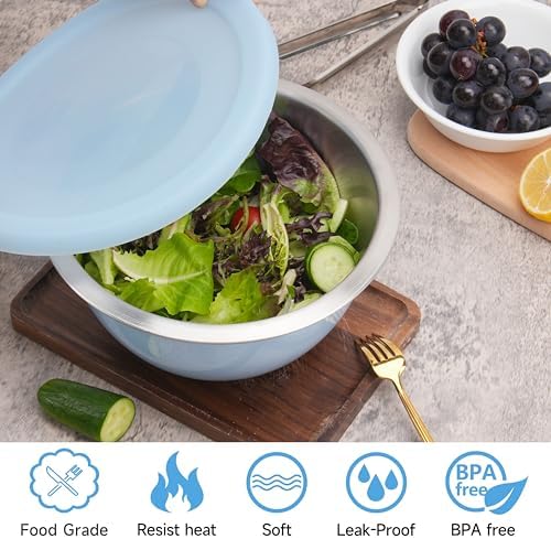 3-Pack Silicone Replacement Lids for OXO Good Grips Stainless-Steel Mixing Bowls - Thumbnail 3