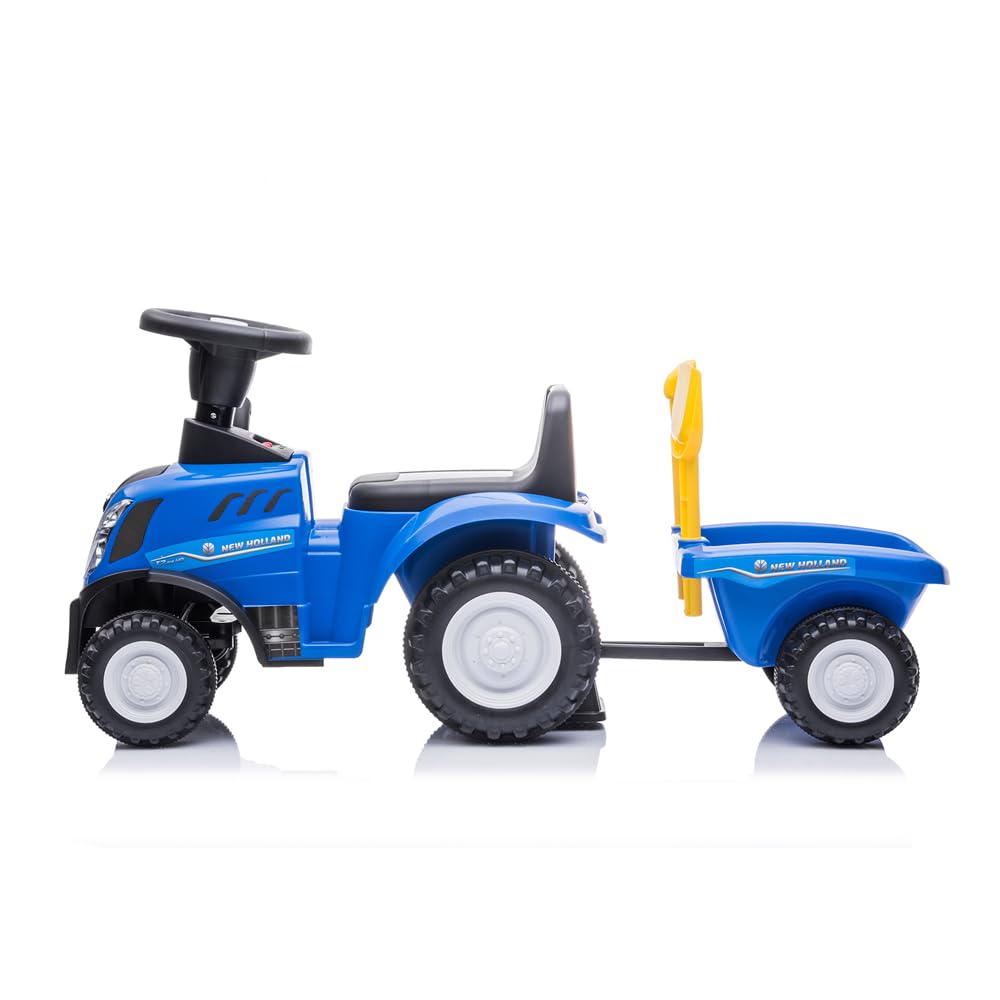 Sport1 Trattore con rimorchio Ride-on. Trattore Giocattolo per Bambini. Cavalcabile Bambino 1 Anno-3 Anni. Trattore con Volante per Bambini, Suoni, luci, rimorchio e Accessori. Trattore Bambini Blu.
