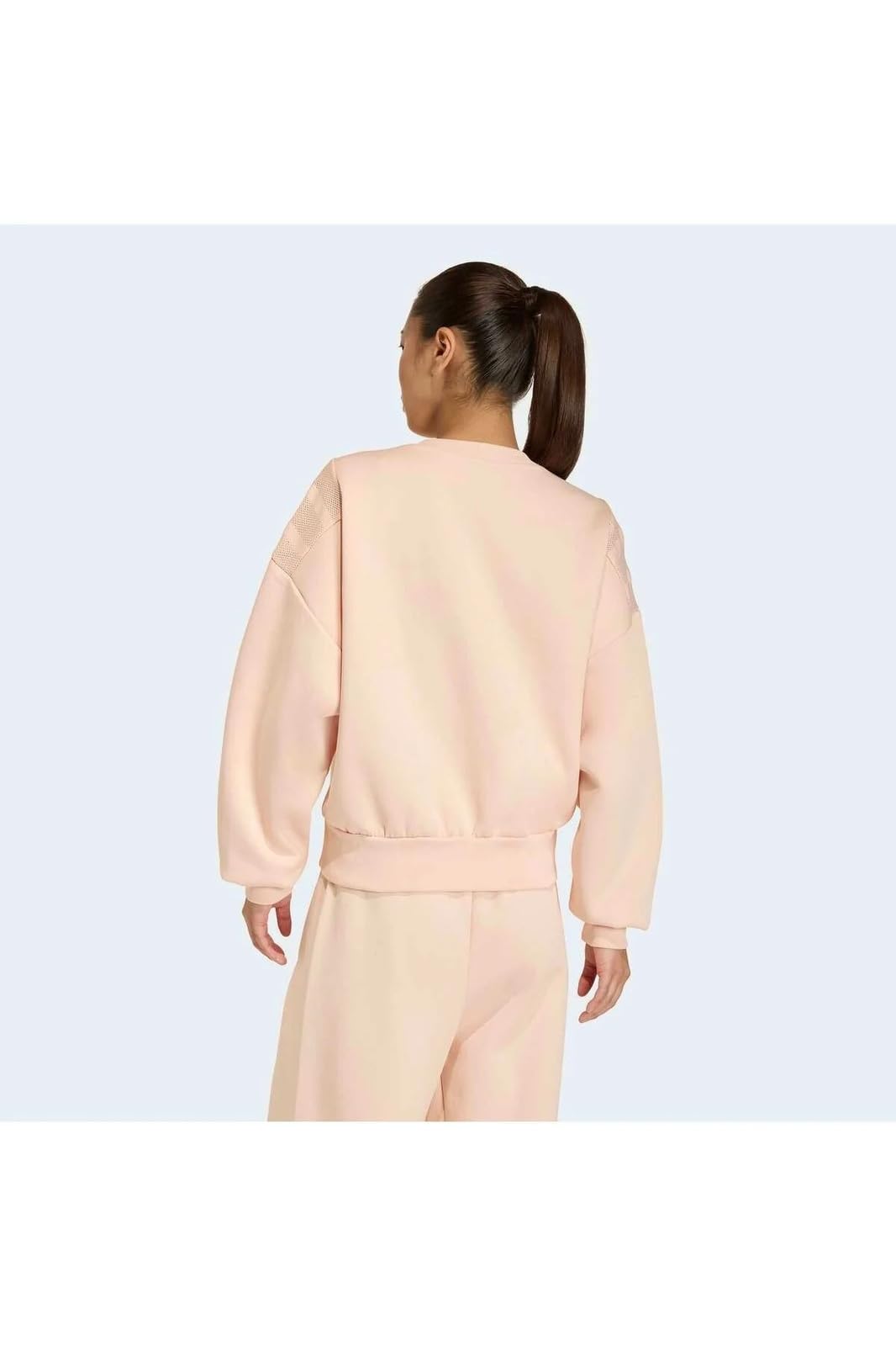 adidas dames FUTURE ICONS THREE STRIPES V NECK SWEATSHIRT, blush pink, XL