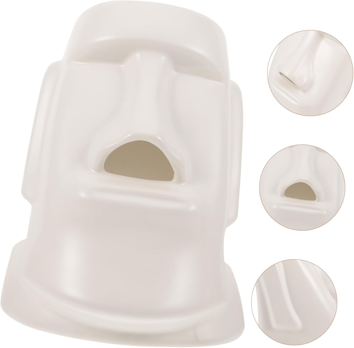 Zerodeko Decorative Tissue Box Cover Moai Napkin Holder for Stylish Tissue Storage Case for Living Room and Bedroom and Finish