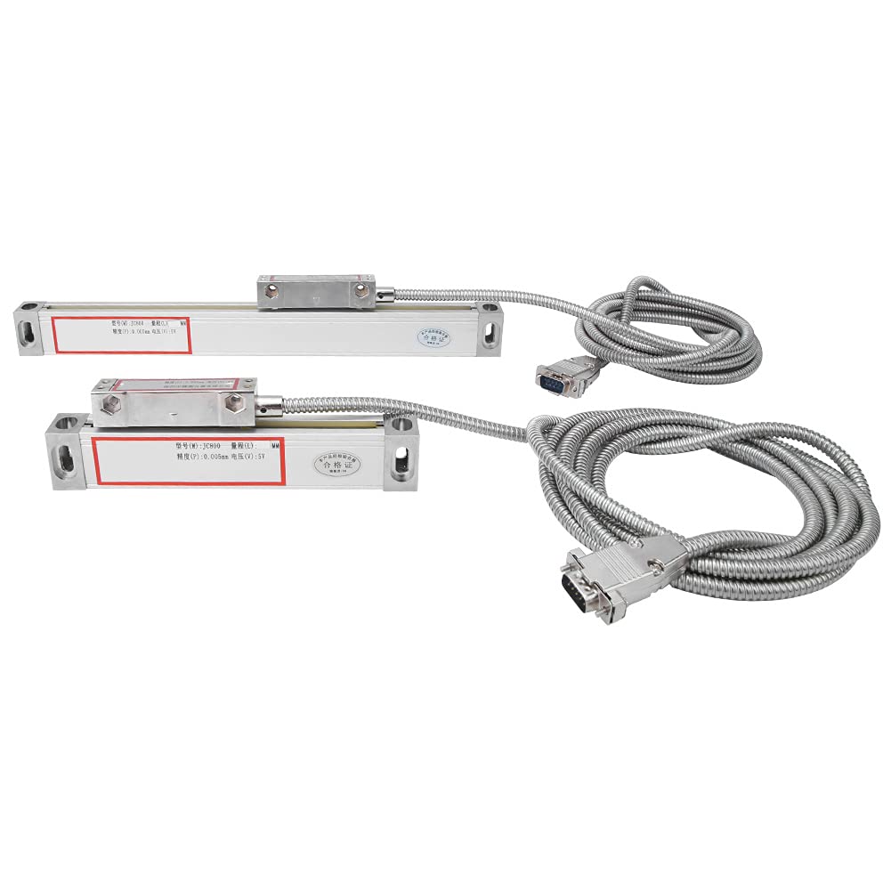 Linear Skala Gitter Lineal Aluminiumlegierung Hochgenauiges Messwerkzeug für JCS900 2AE 3AE Digitale Display -Mahlen -Drehmaschine mit Montagezubehör 0 300 mm 0 450mm (Striche 300 mm und 450 mm)
