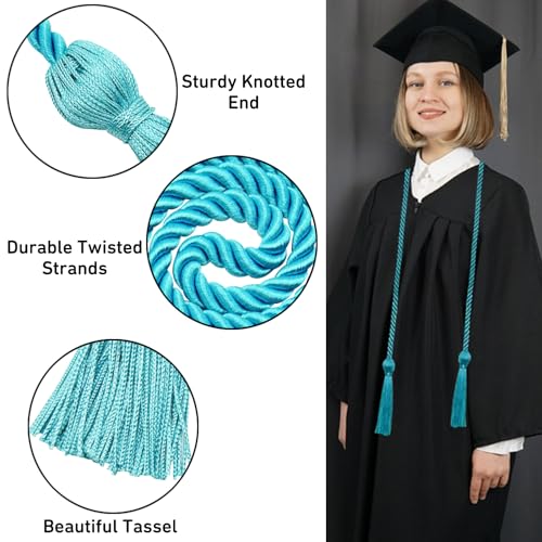 Image of Graduation Honor Cords Peakcock Honor Cords with Tassels for Graduation Students