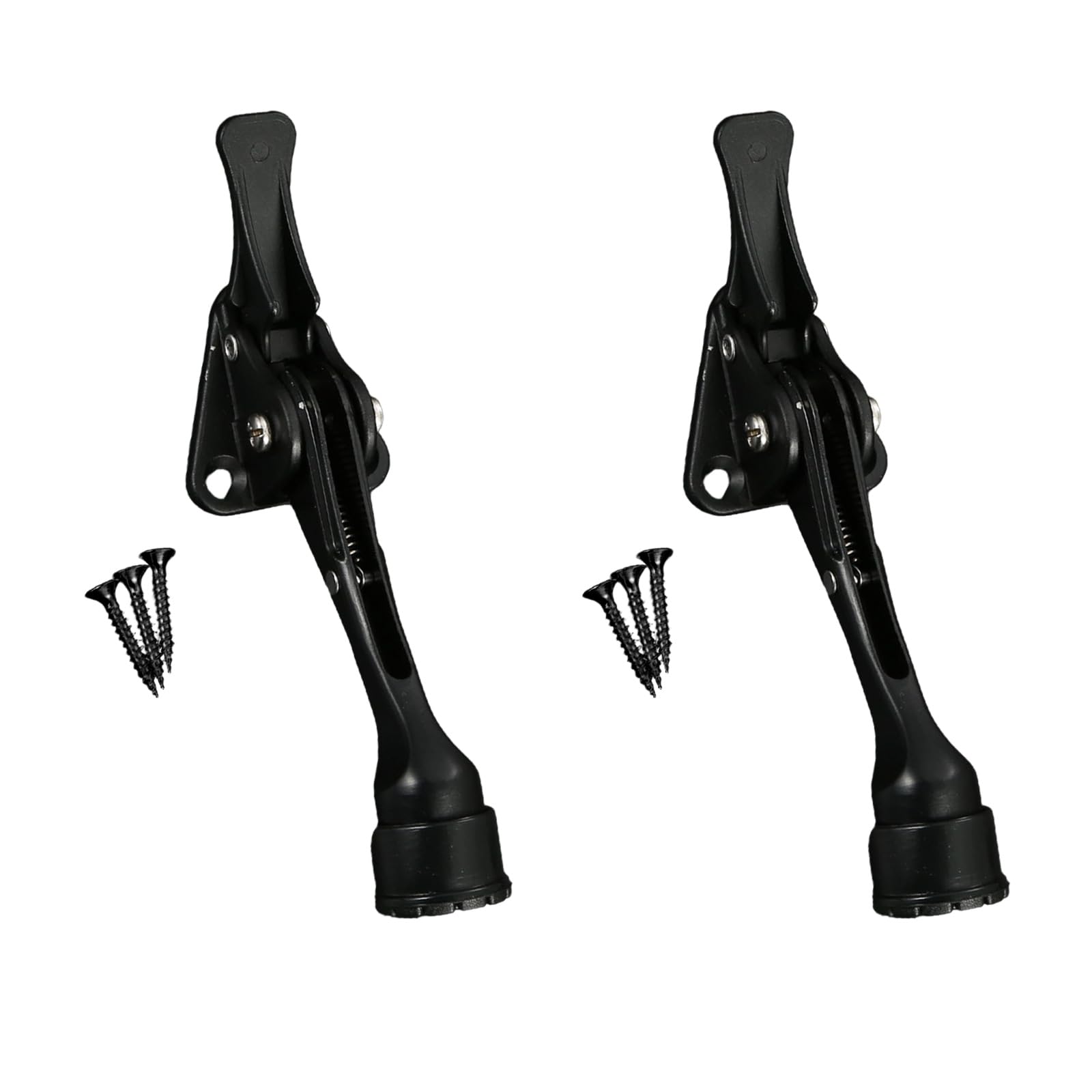 Metal Alloy Doorstop Adjustable Door Holder Kickdown Door Stop with Nonslip Rubber Tip Wall Protector Enduring Adjustable Holder with Nonslip Rubber Tips
