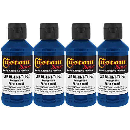 Image of Custom Coat 3 Ounce, Reflex Blue, Bed Liner Tint Concentrate, 4 Pack