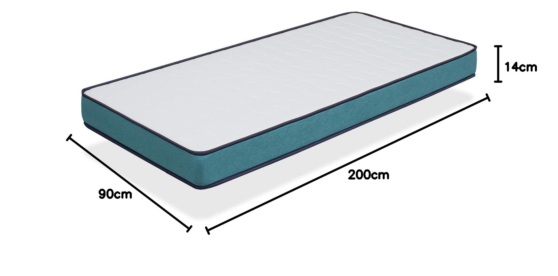 DORMISSIMO Pack 2 Materac 90x200 Promo Comfort Grubość 14 CM Ergonomiczny, oddychający, pamięć. Idealny do łóżka wysuwanego