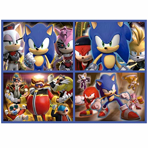 Educa 19631 Multi 4 Jigsaw Puzzles Sonic Prime 50+80+100+150 Neon, Assorted, 34 x 24 cm - Image 2
