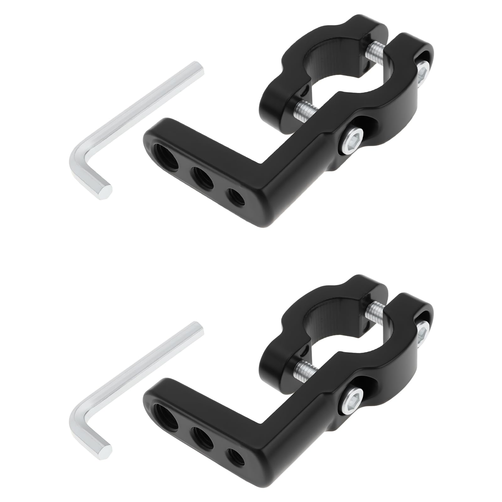 LT Easiyl 2Pcs Motorcycle Headlight Bracket Spotlight Bumper Mount Tube Clamp Holder for 17-22mm Tube