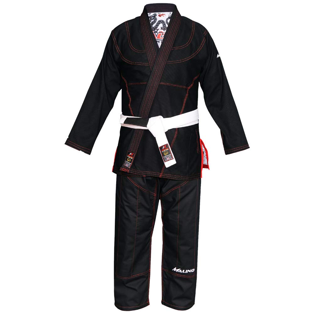 Malino Jiu Jitsu Training Brazilian Jiu Jitsu Suit Cotton 350G White/Black/Blue