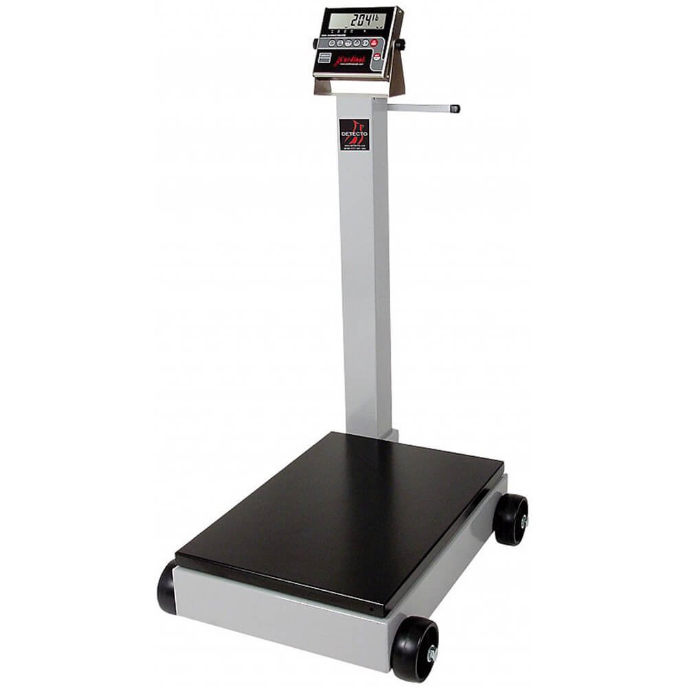 Detecto NTEP Digital Receiving Scale 1000lb x 0 5lb 440kg x 0 2kg 19 x 28 Platform 8852F-204