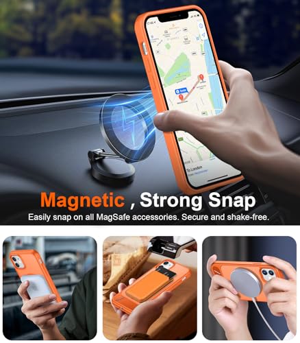 Image of Magnetic Compatible with iPhone 11 Phone Case, [Built-in Invisible Kickstand][Compatible with MagSafe] [Military Grade Shockproof] Slim Translucent Matte Phone Case for iPhone 11 6.1 inch