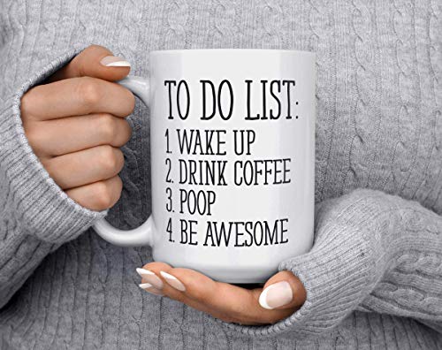 Taza de cerámica blanca 15oz Loftipop con frase divertida miniatura 2