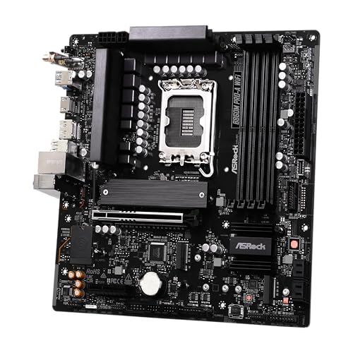 Image of ASRock B860M Pro A WiFi 6E Intel Core Ultra (Series 2) B860 DDR5 up to 8666+ (OC) MHz 256GB M.2 LGA1851 Micro ATX Motherboard BIOS Flashback SATA3 6.0 Gb /s PCIe 5.0 Realtek 2.5G LAN