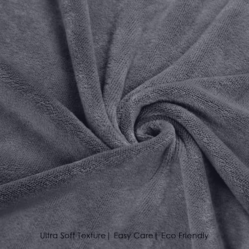 Image of HOUSSE Premium Microfiber Bath Towel - Extra Large 75x150cm Quick Dry Towels for Women Men & Kids | Super Soft Plush 550 GSM | Ultra Absorbent for Home Swimming Sports & Travel (Charcoal Grey)