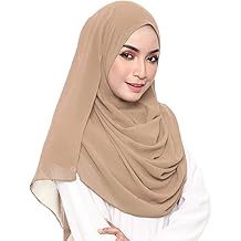 Solid Color Bubble Chiffon Scarf for Women Fashion Soft Hijab Long Scarfs Wrap Scarves