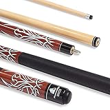 PowerGlide Invicta - Taco para Piscina (2 Piezas, Arce de 10 mm, Punta roja, tamaño Completo, 142 cm)