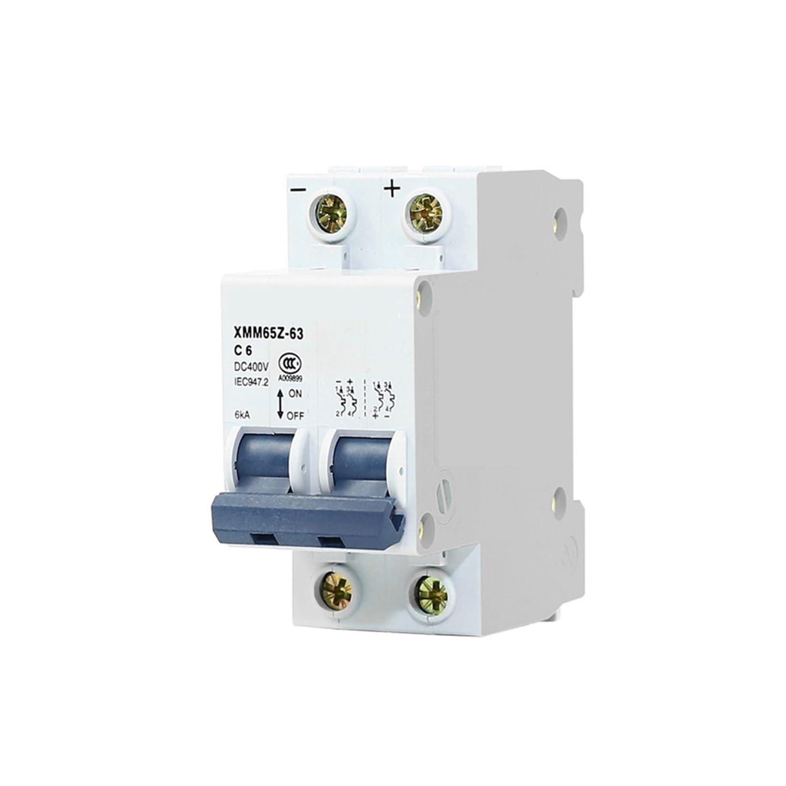 Disjoncteur CC pour photovoltaïque 2P 25A protection solaire rail