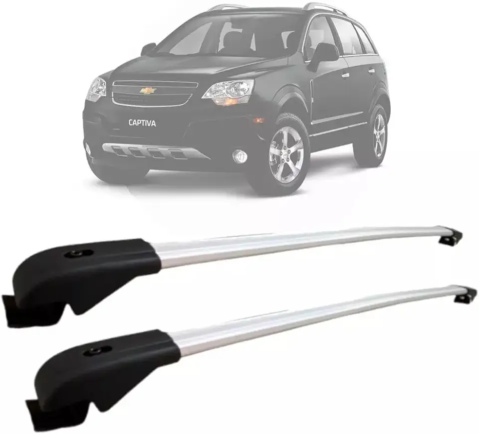 Rack Teto Travessa SND Captiva Bagageiro Gm Alumínio Cor Prata