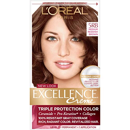 Image of L'Oreal Paris Excellence Creme Permanent Hair Color, Medium Red Brown (3 Count)