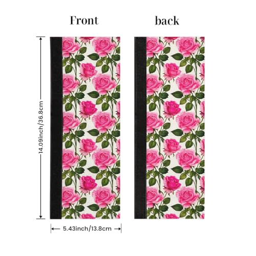 Image of Pardick Refrigerator Door Handle Covers Set of 2 Cotton Pink Rose Washable Fridge Dishwasher Mocrowave Oven Stove Decor Protector Handle Cover Keep Kitchen Appliance Clean from Food Stains Decorate