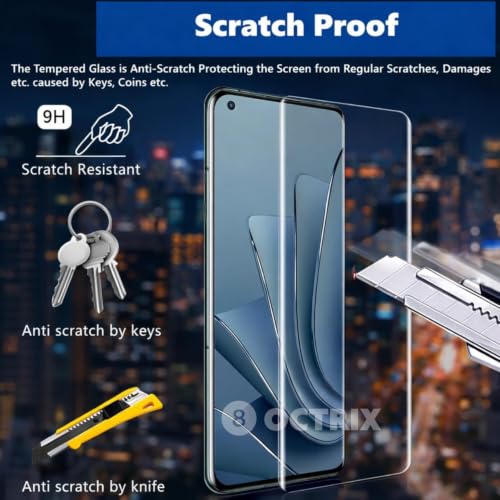 Image of Premium UV Tempered Glass Screen Protector for Oppo Reno 6 Pro | Transparent | Full Screen Coverage with UV Installation Kit (Pack of 1)