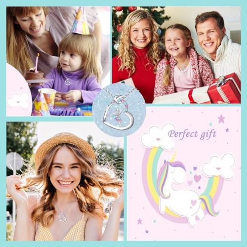 M&Ostyle Dance Necklace for Girls Womens Crystal Heart Pendant Necklaces Gifts Jewelry Gifts for Girls Daughter Granddaughter Niece Birthday Gift for Dance Lovers4