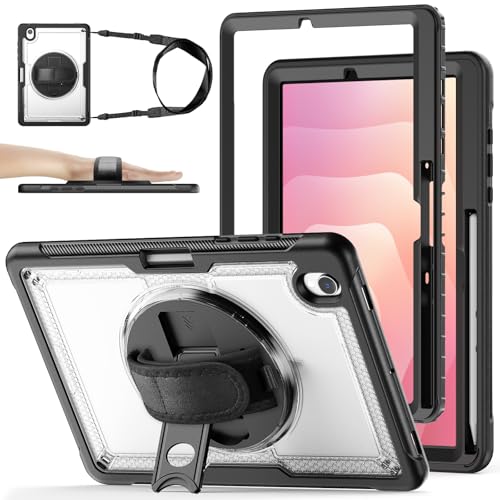 Coque Samsung Galaxy Tab S11 avec béquille rotative 360 et bandoulière