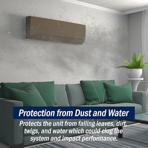 Image of Solid Split AC Cover for 1.5 Ton Indoor - Dustproof & Water Resistant Protection (Beige)