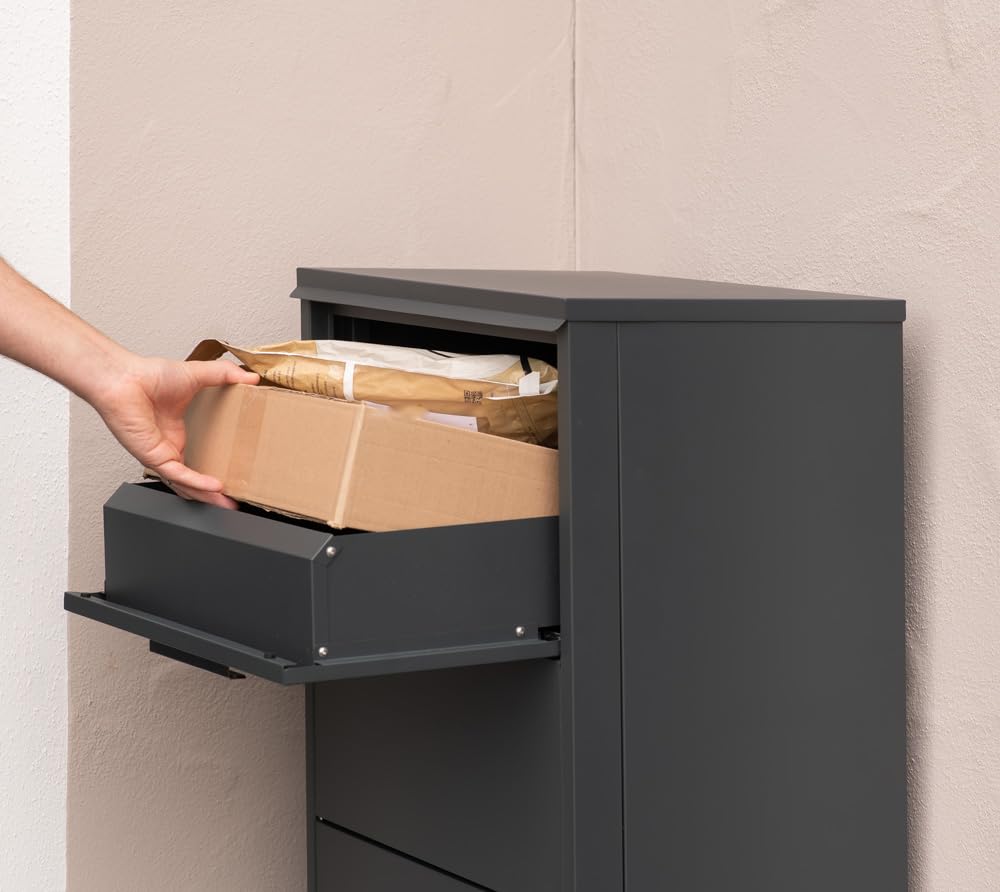 WESTMANN Paketbox Pepe Outdoor | Metall 50x39x114 cm | Briefkasten & Paketkasten zum Schutz Ihrer Post vor Wettereinflüssen und Diebstahl