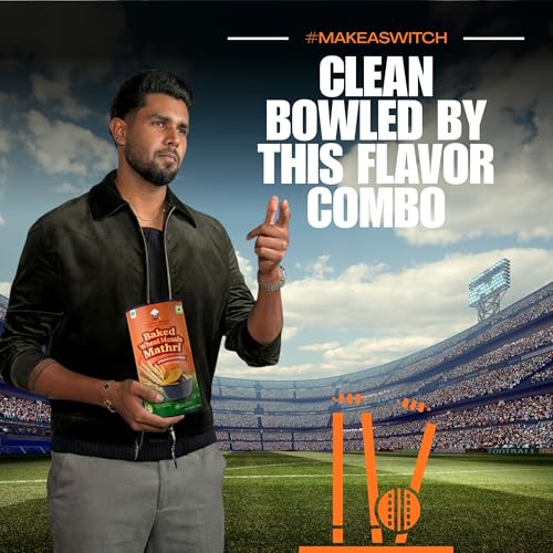 Image of Healthy Master Baked Wheat Masala Mathri 250g | No Maida | No Palm Oil | Crispy Crunchy Healthy Snack | 100% Wheat | Namkeen Mathi (Pack of 1)