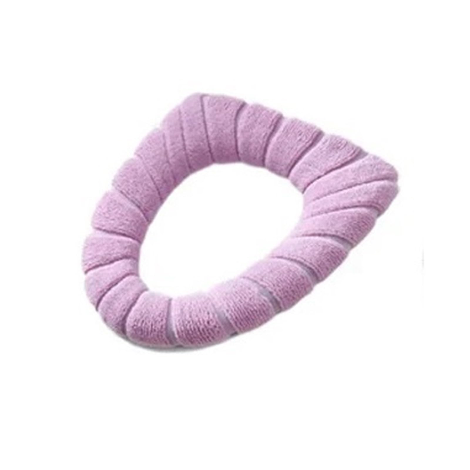 SparklWLeaf Toilet Seat Cushion 1/3/5/10 PCS Toilet Seat Cushion Household Winter Thickened Plush Warmer Cover(Purple,10Pcs)