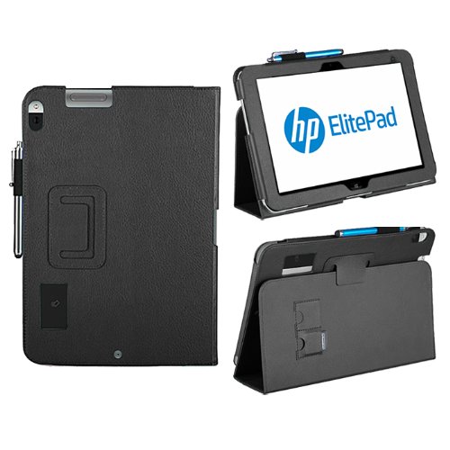 KaysCase FlipStand Cover Case for HP ElitePad 900 G1 Windows 8 Pro Tablet (Black)