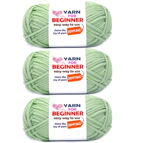 Avocado Green Beginners Crochet Yarn Cotton Crochet Yarn for Crocheting Knitting Beginners Crochet Kit-3 * 50g
