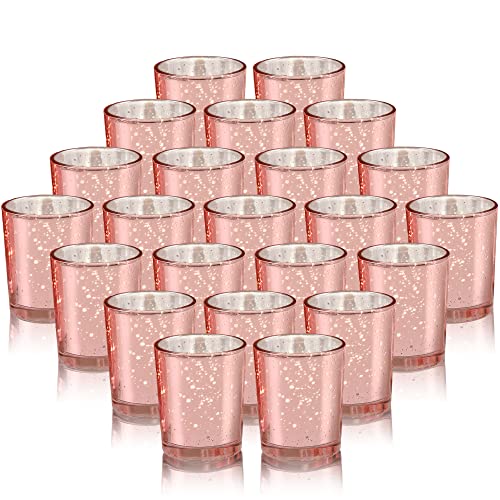 Bougeoirs votifs en Or, Ensemble de 48 Porte-Bougies Chauffe-Plat en Verre au Mercure, centres de Table Parfaits pour Mariage, fête, décoration d'intérieur Cover