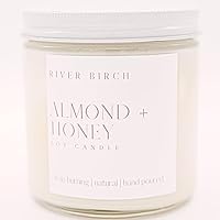 Vista 29 de River Birch Candles - Vela perfumada de almendra + miel, velas de soja de alta calidad, totalmente naturales, no tóxicas, 8.5 onzas, 40 horas